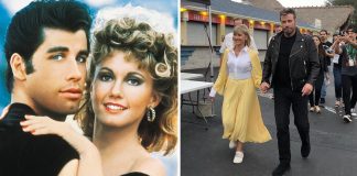 John Travolta e Olivia Newton-John usam figurino de Grease 40 anos depois