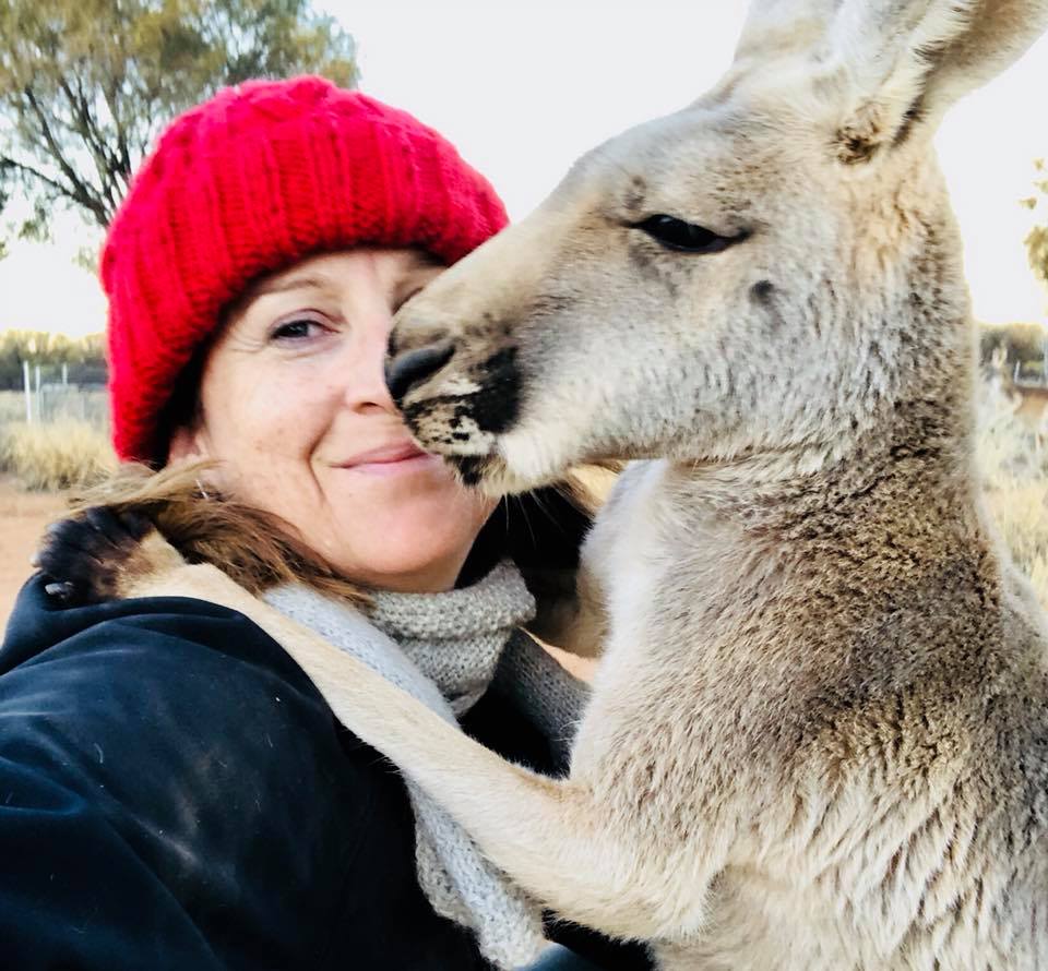 contioutra.com - Canguru abraça fortemente os voluntários que o salvaram na Austrália