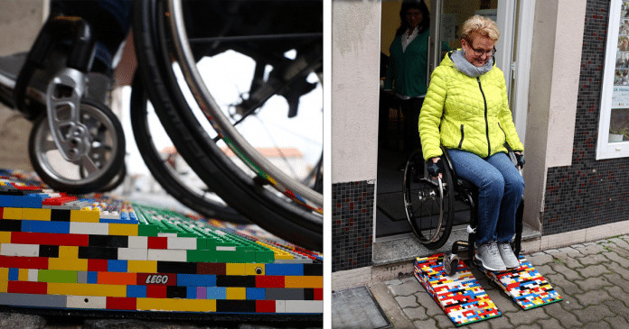 Vovó cadeirante constrói rampas de Lego para combater a falta de acessibilidade