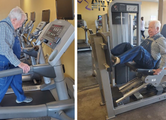 Com 91anos ele se tornou exemplo para todos os que frequentam a academia!