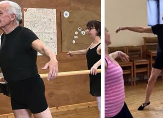 Após a morte de sua esposa, idoso de 75 anos aprende balé e passa em exame.