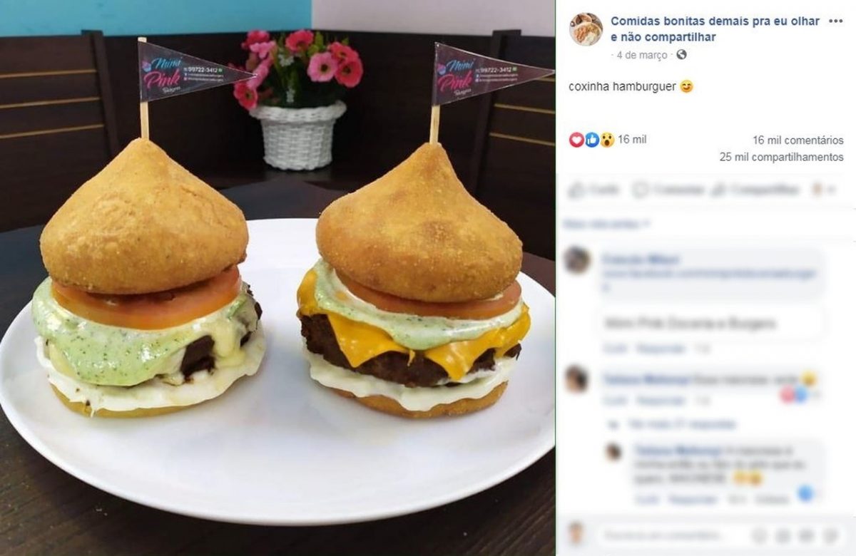 contioutra.com - Lanchonete cria hambúrguer de coxinha e iguaria causa furor nas redes sociais