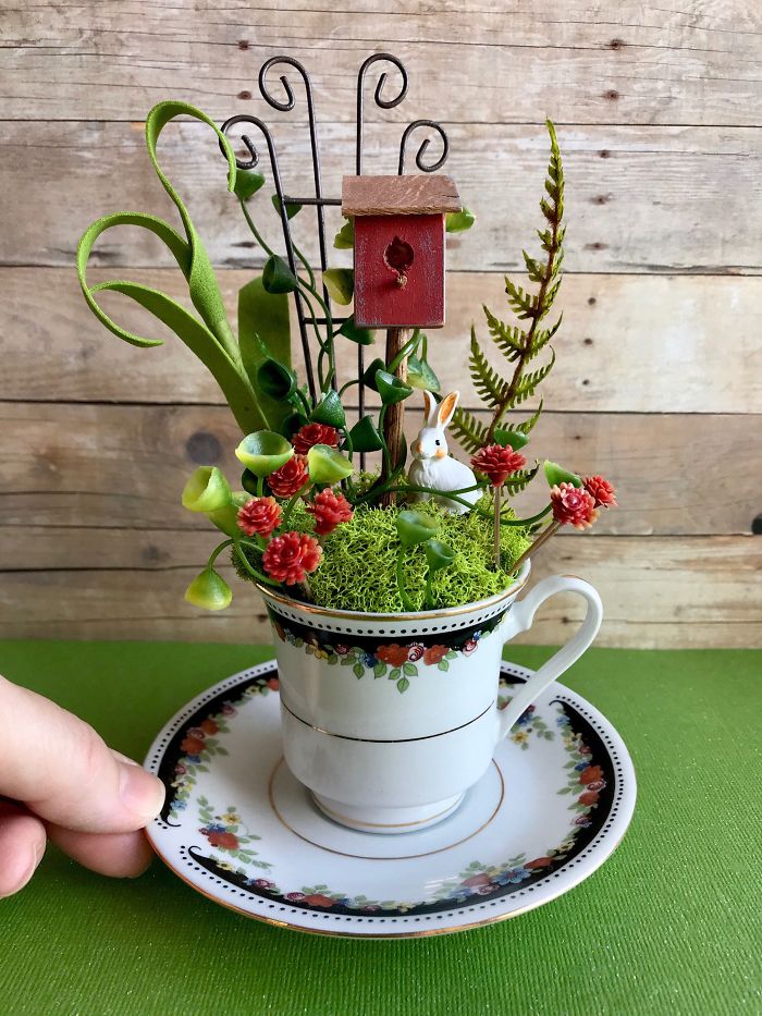 contioutra.com - Esses jardins feitos dentro de xícaras de chá são a coisa mais adorável que você verá hoje
