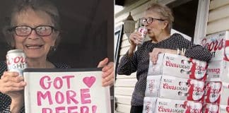 Vovó em isolamento implora a vizinhos pela janela, “Preciso de mais cerveja”; pedido viraliza e ela recebe 150 latinhas Vovó em isolamento implora a vizinhos pela janela, “Preciso de mais cerveja”; pedido viraliza e ela recebe 150 latinhas