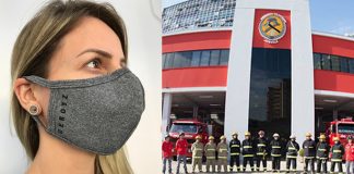 Contra Coronavírus, grife de bombeiros voluntários lança máscara reutilizável