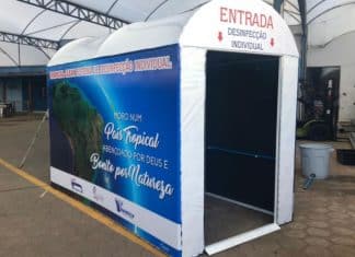 Empresa cria cabine de desinfecção contra coronavírus que pode ser usada em hospitais e supermercados