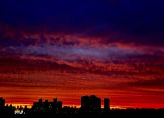 Confira as mais belas imagens do pôr do sol de São Paulo no dia 14 de abril