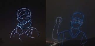 Balé com 300 drones presta homenagem a profissionais da saúde chineses (vídeo)