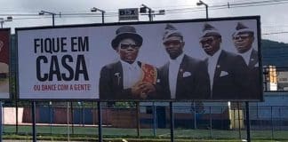 Meme do caixão ilustra campanha para pedir que pessoas fiquem em casa em MG Meme do caixão ilustra campanha para pedir que pessoas fiquem em casa em MG