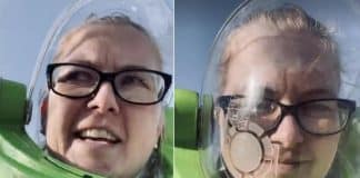 Mamãe bem humorada fica sem máscara em casa e resolve ir ao mercado fantasiada de Buzz Lightyear