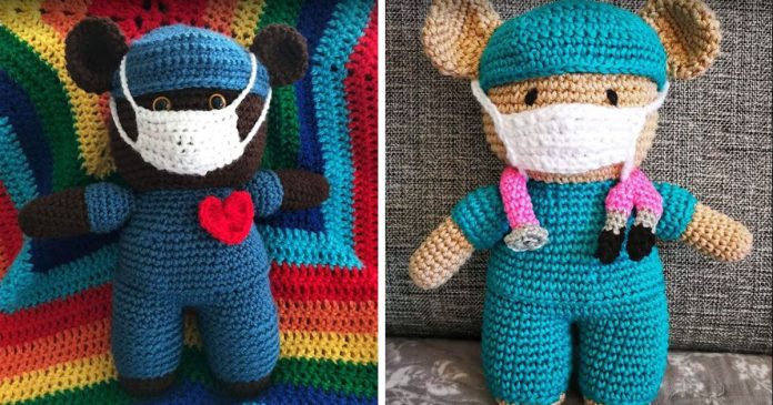 Saiba como fazer ursinhos de crochê para valorizar nossos heróis profissionais da saúde