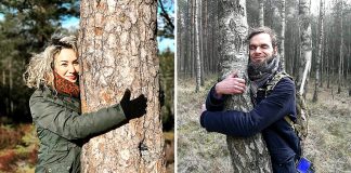 Islandeses abraçam árvores em vez de pessoas para superar o isolamento social.