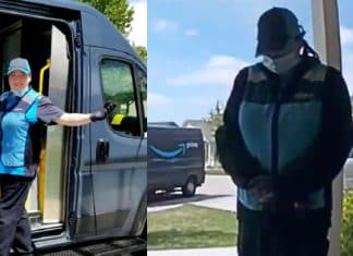 Motorista de entrega para em frente à casa de uma família e ora pelo bebê com saúde frágil que ali mora