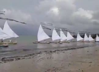 Jangadeiros de Maceió fazem ‘velário’ em homenagem a falecidos pela Covid-19