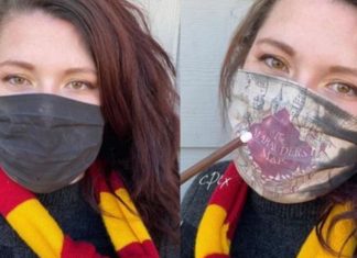 “Máscara mágica” inspirada em Harry Potter se transforma ao respirar, revelando mapa do maroto