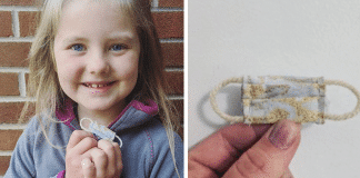 Garotinha faz mini máscara facial para proteger sua fada do dente. Garotinha faz mini máscara facial para proteger sua fada do dente.