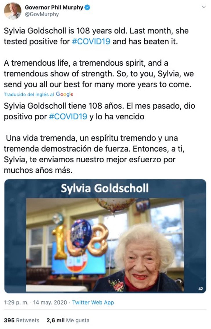 contioutra.com - Vovó de 108 anos sobrevive ao coronavírus nos Estados Unidos. Uma guerreira!