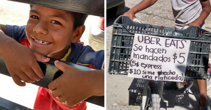 Garotinho faz ‘uber eats’ com sua bicicleta para comprar tablet e conseguir ter aulas online