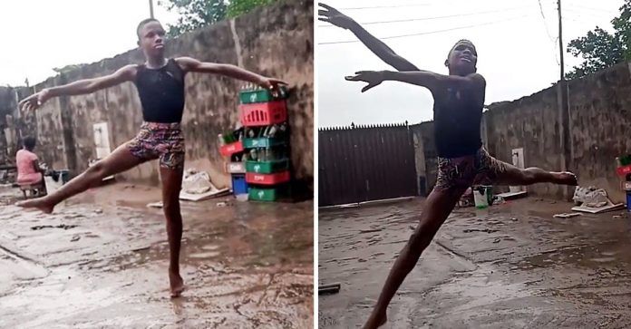Menino africano nos inspira ao dançar Ballet na chuva de seu quintal; assista o vídeo.