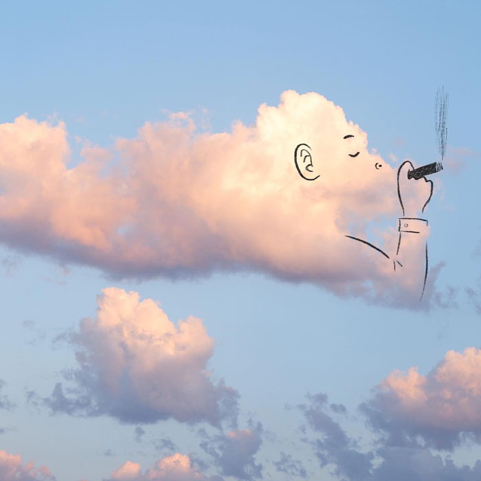 contioutra.com - Artista faz sucesso nas redes sociais com suas ilustrações que dão vida às nuvens. Muito criativo!