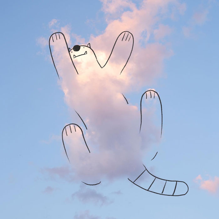 contioutra.com - Artista faz sucesso nas redes sociais com suas ilustrações que dão vida às nuvens. Muito criativo!