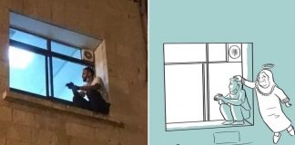 Filho escala parede de hospital até janela para se despedir da mãe internada por Covid-19