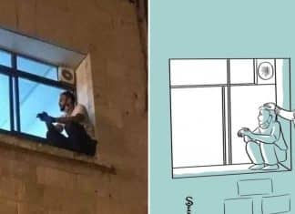 Filho escala parede de hospital até janela para se despedir da mãe internada por Covid-19