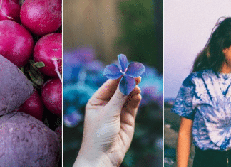 Como usar flores, frutas e legumes para fazer um tie-dye natural
