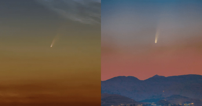 Cometa que se aproxima da Terra pode ser visto a olho nu e é fotografado no céu do Líbano