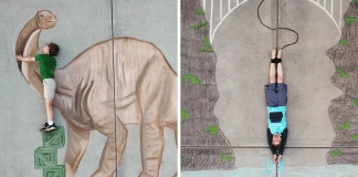 Garota de 14 anos cria murais de giz durante a quarentena para se aventurar no mundo da criatividade