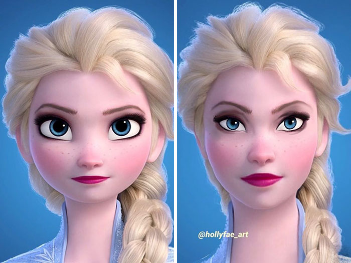 contioutra.com - Artista mostra como seriam as princesas da Disney com proporções realistas