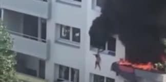 Crianças pulam de uma altura de 12 metros para fugir de incêndio na França