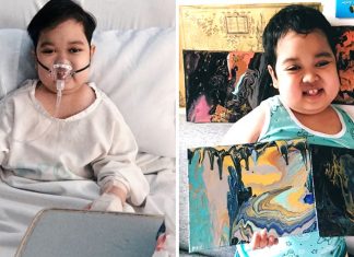 Conheça esse garotinho que luta contra o câncer e faz pinturas originais para ajudar hospitais