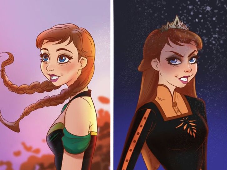 contioutra.com - É assim que as princesas da Disney seriam se fossem vilãs. A Moana ficou assustadora!