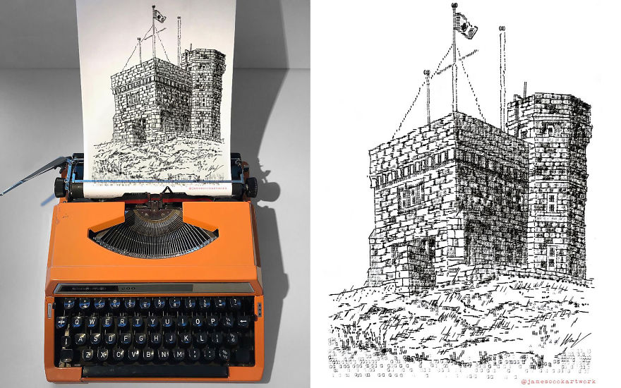 contioutra.com - Conheça este artista que desenha com uma máquina de escrever. Os resultados são impressionantes!