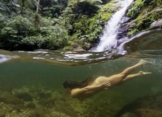 Fotógrafo explora a integração entre as belezas paradisíacas do litoral norte e o corpo feminino em sua forma mais natural