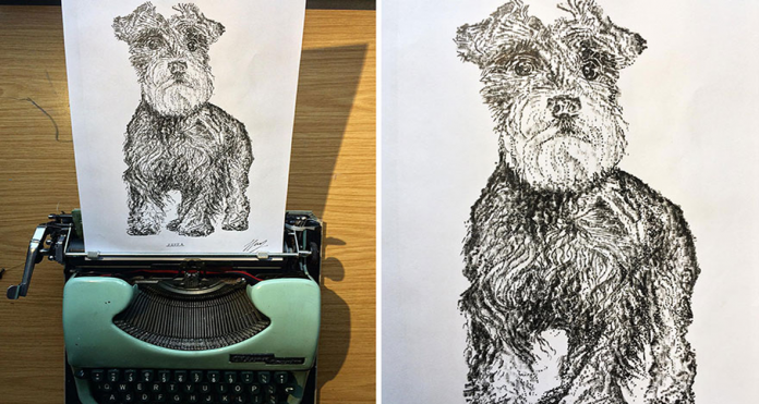 Conheça este artista que desenha com uma máquina de escrever. Os resultados são impressionantes!
