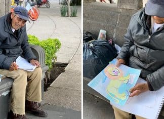 Senhor que vendia seus desenhos para sobreviver nas ruas terá sua própria exposição de arte