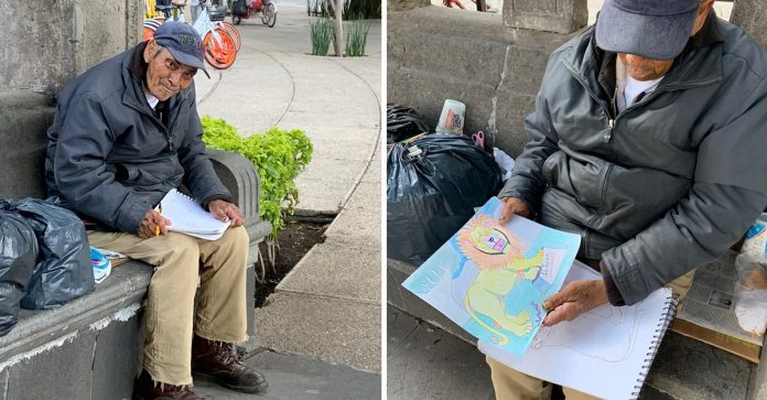 Senhor que vendia seus desenhos para sobreviver nas ruas terá sua própria exposição de arte
