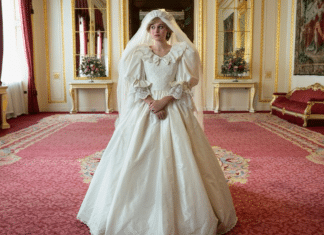 The Crown presenteia fãs com a primeira imagem da Princesa Diana em seu icônico vestido de noiva