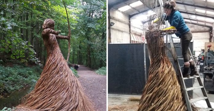 Essa artista cria esculturas cativantes feitas de galhos de árvores. Parece que estão vivas!