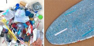 Jovem surfista recicla plásticos encontrados na praia e faz pranchas sustentáveis.