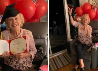 Vovó de 93 anos recebe seu diploma de graduação com 75 anos de atraso. Ela teve que abandonar a escola