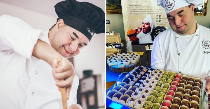 Jovem chef com Síndrome de Down abriu sua própria marca de doces gourmet.