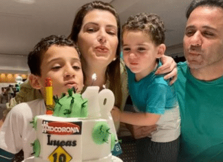 Menino comemora aniversário com festa temática do coronavírus