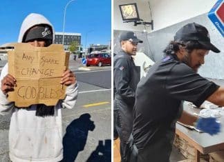 Pizzaria dá emprego a morador de rua que pedia dinheiro usando suas caixas de pizza