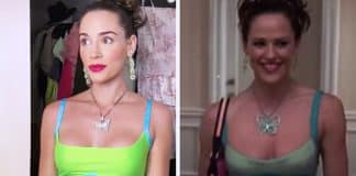 Atriz de “De repente 30” se veste de Jenna no Halloween. É a cópia de Jennifer Garner!