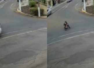 Vídeo mostra mulher se jogando de carro em movimento para fugir de assédio em SC