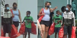 Atriz Giulia Gam leva vendedores de bala para passeio no shopping e compra presentes para eles