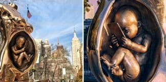 Escultura tem feito pais refleteirem sobre o uso cada vez mais precoce da tecnologia